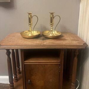 Vintage Gold Candle Holders